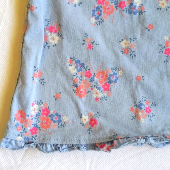 george floral butterfly ruffle t-shirt 0-3 months baby girl - Picture 3 of 6